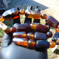 91 gr Small Necklace beads Indonesian Crystal Blue Amber for Healing 26NA03