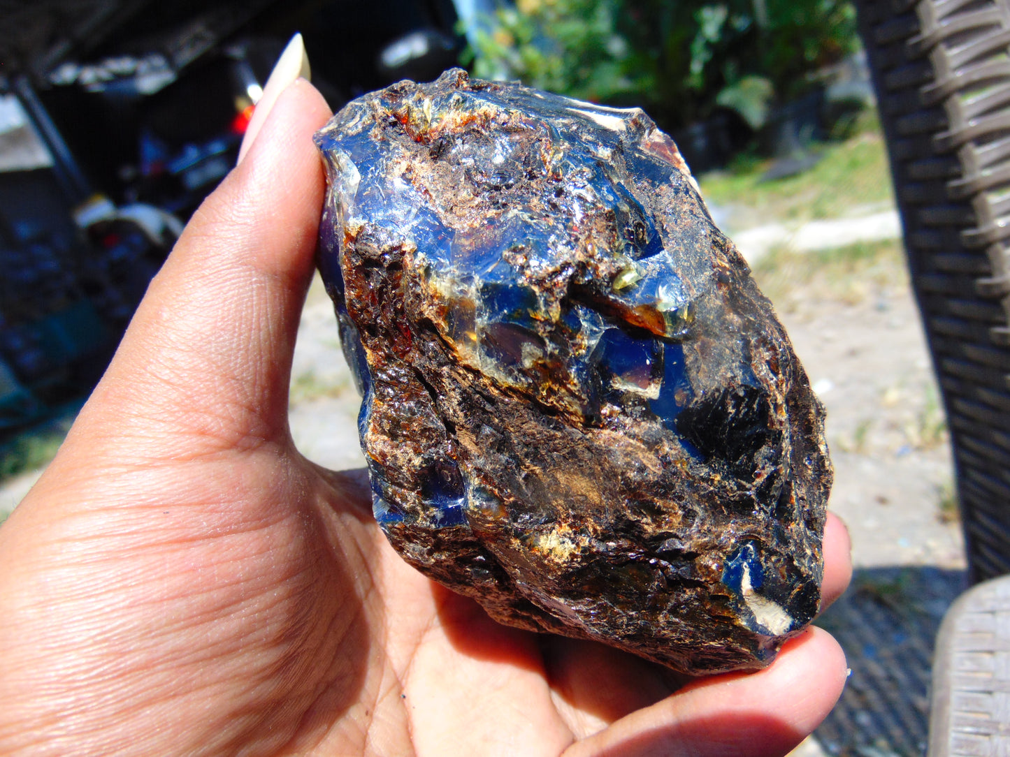 205 gram Rough Raw Indonesian Blue Amber for Healing AGRB67