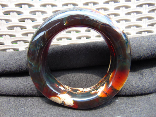 84 gr Big Bangle in hole 67 mm 23x18 mm Indonesian Sumatra Amber for Healing AJ17
