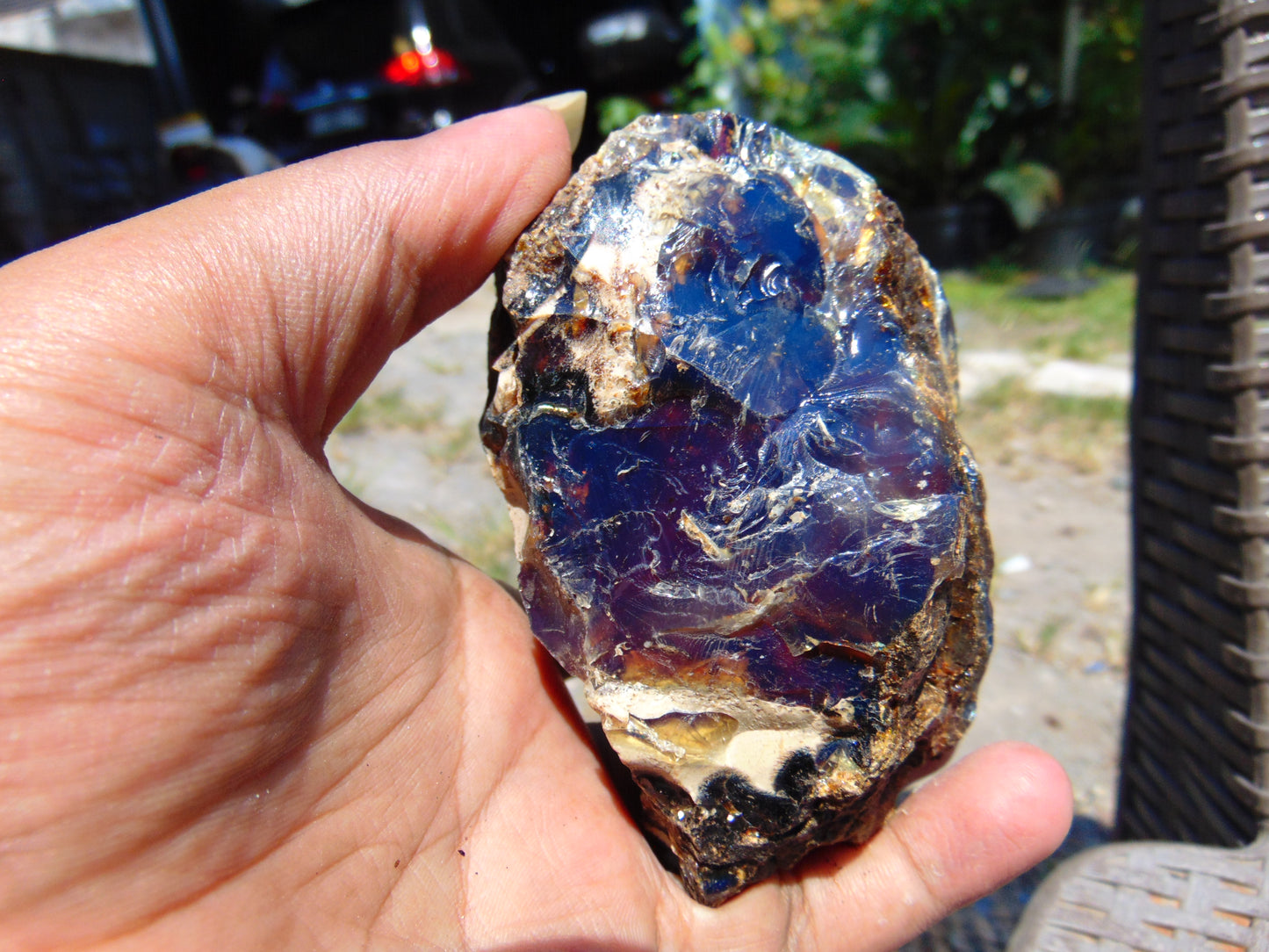 205 gram Rough Raw Indonesian Blue Amber for Healing AGRB67