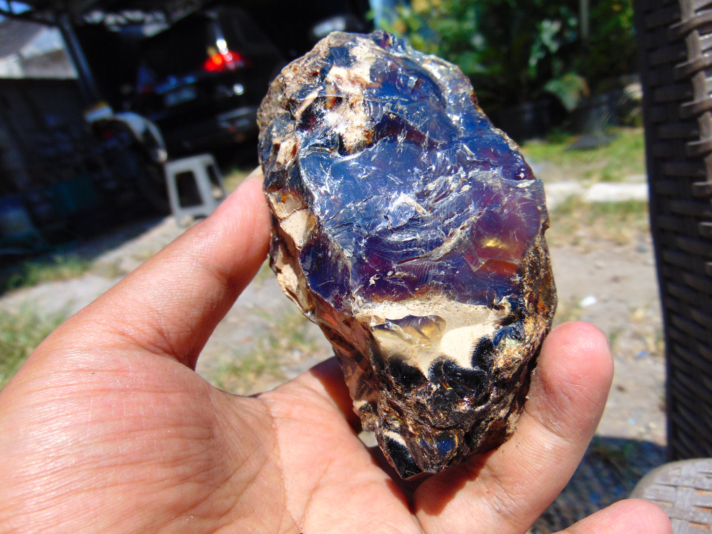 205 gram Rough Raw Indonesian Blue Amber for Healing AGRB67