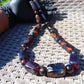 142 gr Small Necklace beads Indonesian Crystal Dark Blue Amber for Healing 26NA02