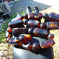 142 gr Small Necklace beads Indonesian Crystal Dark Blue Amber for Healing 26NA02