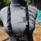 142 gr Small Necklace beads Indonesian Crystal Dark Blue Amber for Healing 26NA02