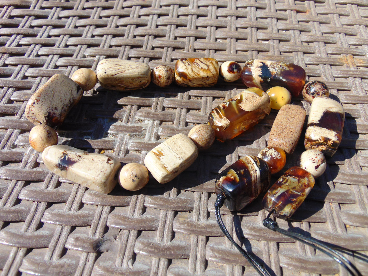 99 gr Small Necklace beads Indonesian White Amber for Healing 26NA10