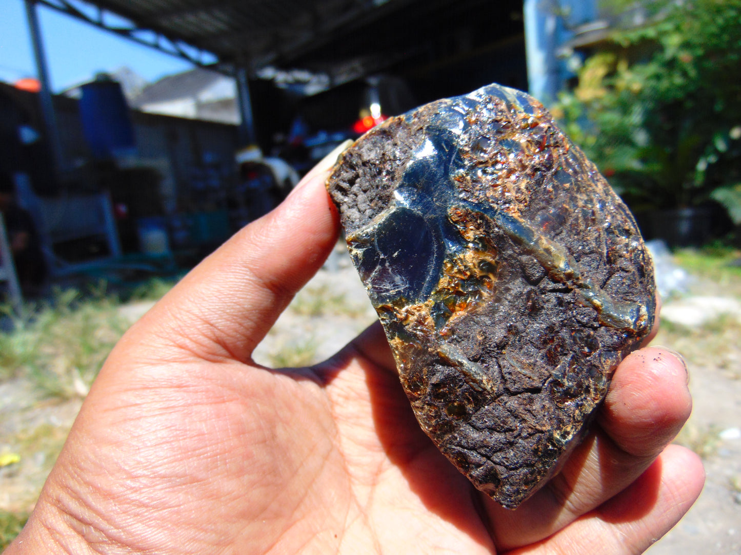 88 gram Rough Raw Indonesian Blue Amber for Healing AGRB69
