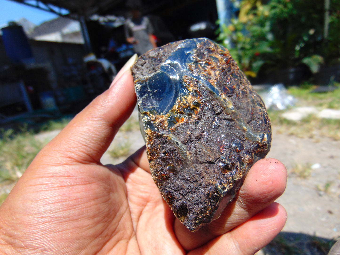 88 gram Rough Raw Indonesian Blue Amber for Healing AGRB69