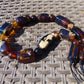 99 gr Small Necklace beads Indonesian Crystal White Blue Amber for Healing 26NA08