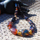 99 gr Small Necklace beads Indonesian Crystal White Blue Amber for Healing 26NA08