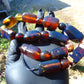 99 gr Small Necklace beads Indonesian Crystal White Blue Amber for Healing 26NA08