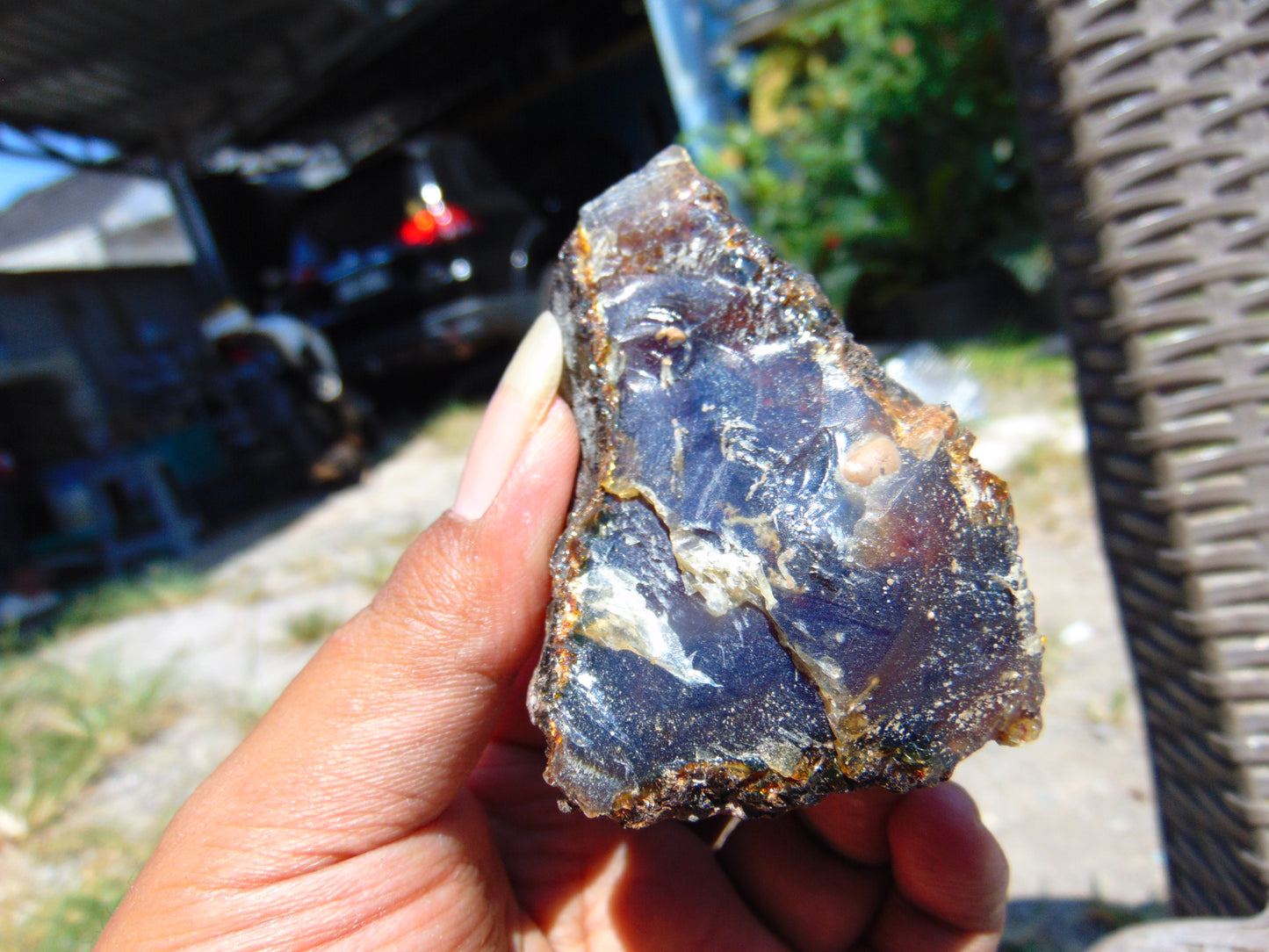 29 gram Rough Raw Indonesian Inclusion Blue Amber for Healing AGRB84