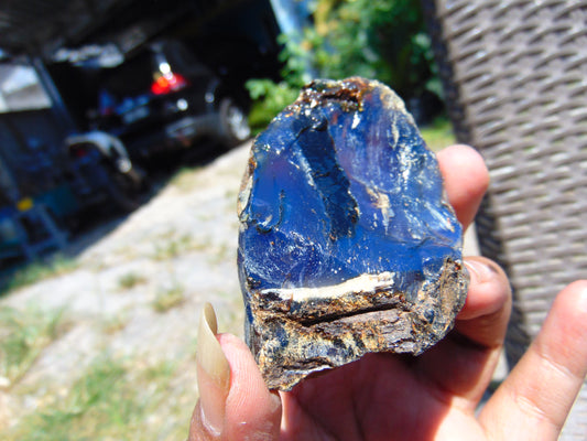 40 gram Rough Raw Indonesian Orange Blue Amber for Healing AGRB113