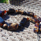 130 gr Small Necklace beads Indonesian Crystal WHite Blue Amber for Healing 26NA09