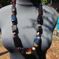 130 gr Small Necklace beads Indonesian Crystal WHite Blue Amber for Healing 26NA09