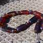 122 gr Small Necklace beads Indonesian Crystal Red blue Amber for Healing 26NA01