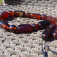 122 gr Small Necklace beads Indonesian Crystal Red blue Amber for Healing 26NA01