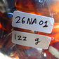 122 gr Small Necklace beads Indonesian Crystal Red blue Amber for Healing 26NA01