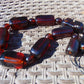 122 gr Small Necklace beads Indonesian Crystal Red Blue Amber for Healing 26NA07