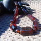 122 gr Small Necklace beads Indonesian Crystal Red Blue Amber for Healing 26NA07
