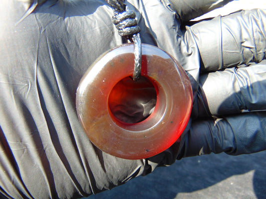 15 gr Donut Pendant Indonesian Crsytal Amber for Healing 26Y89