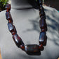 122 gr Small Necklace beads Indonesian Crystal Red Blue Amber for Healing 26NA07