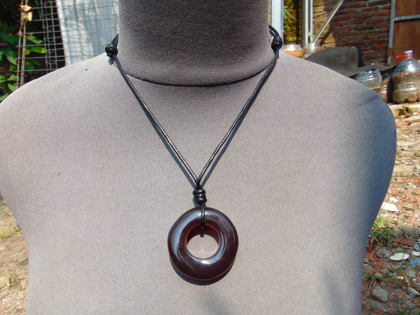 15 gr Donut Pendant Indonesian Crsytal Amber for Healing 26Y89