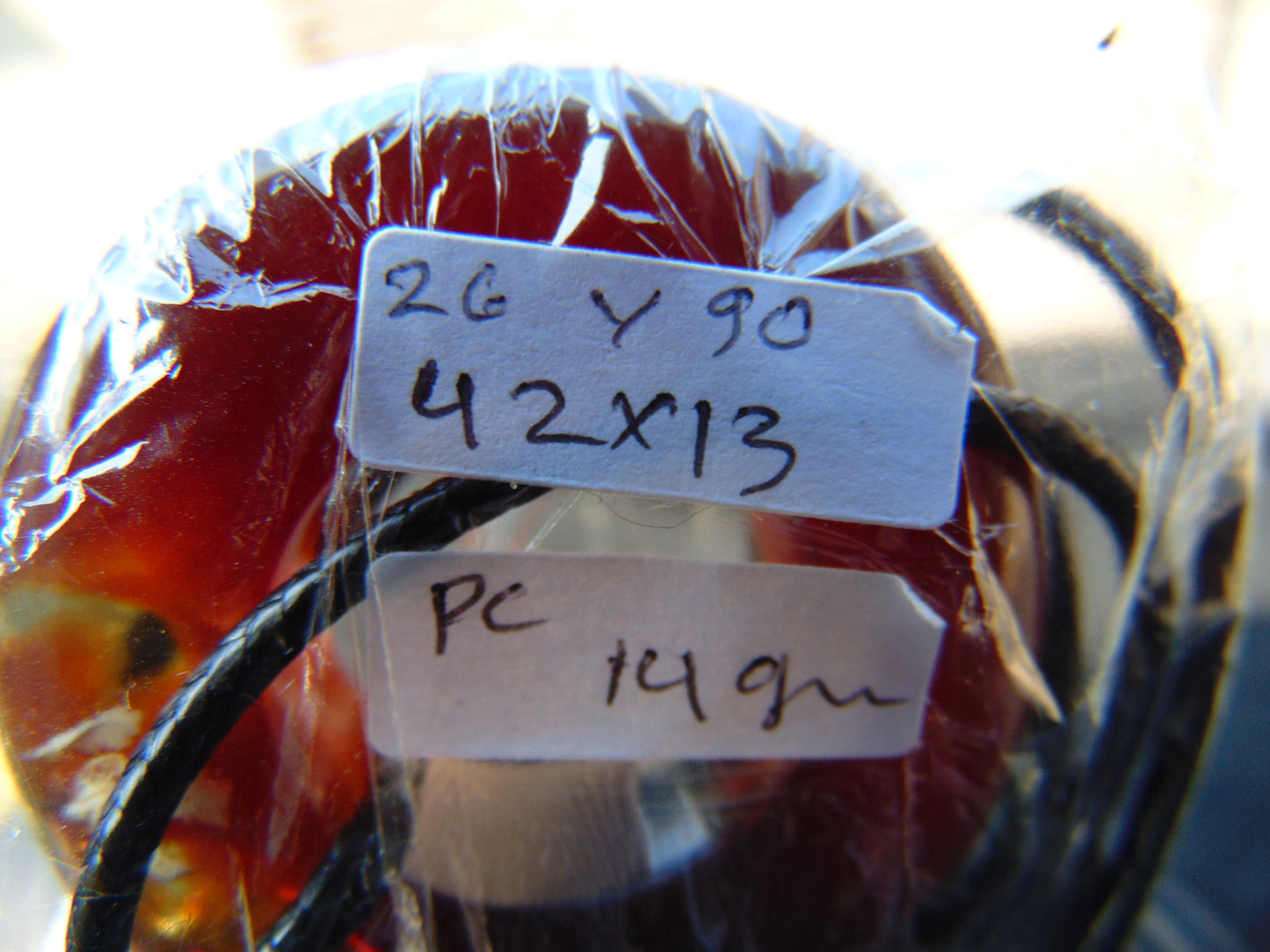 14 gr Ring Pendant Indonesian Red Amber for Healing 26Y90