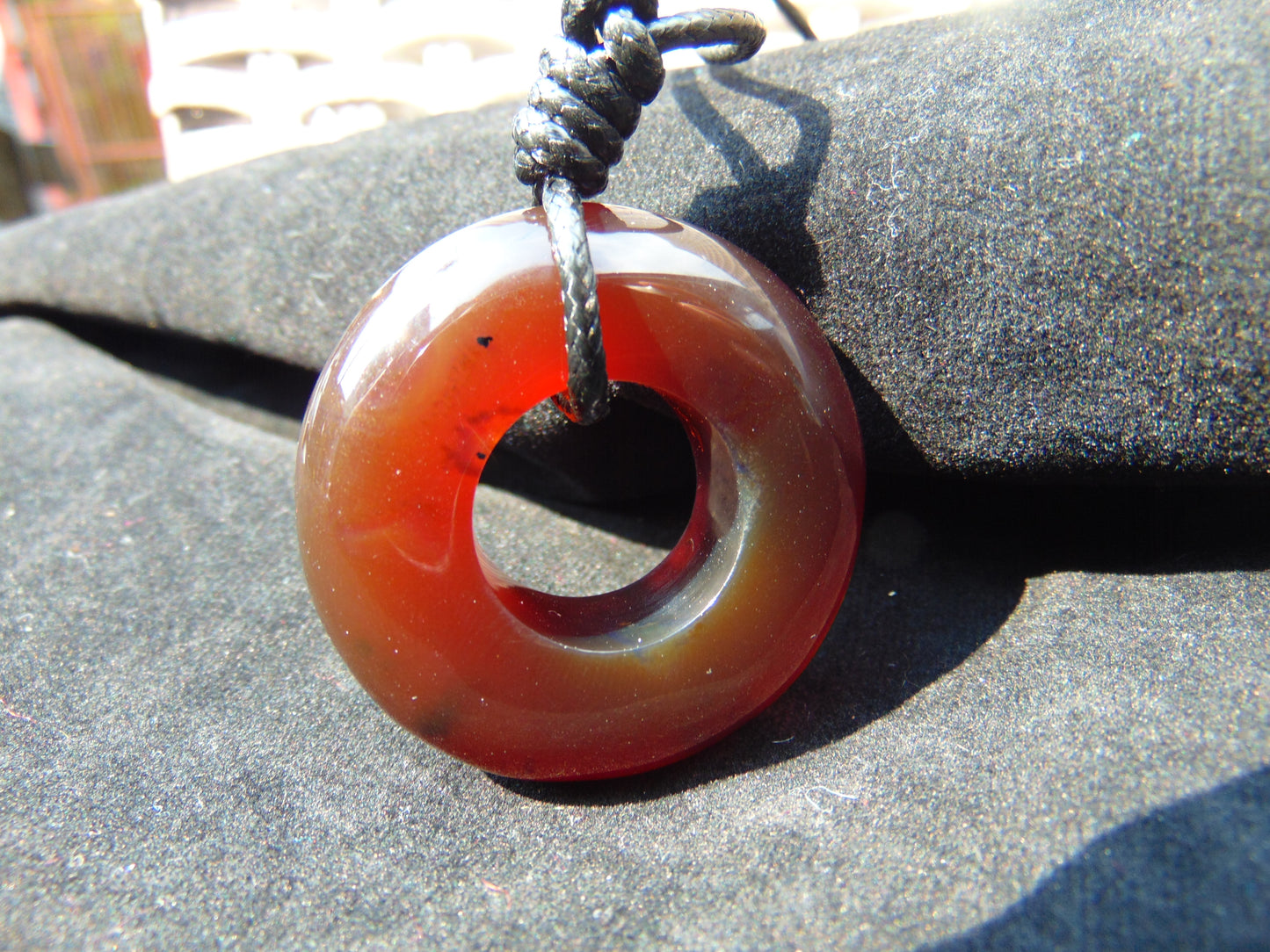 14 gr Donut Pendant Indonesian Crsytal Amber for Healing 26A47