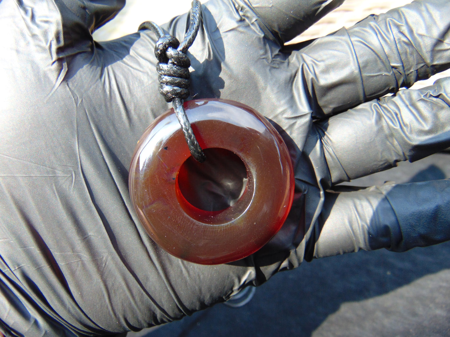 14 gr Donut Pendant Indonesian Crsytal Amber for Healing 26A47