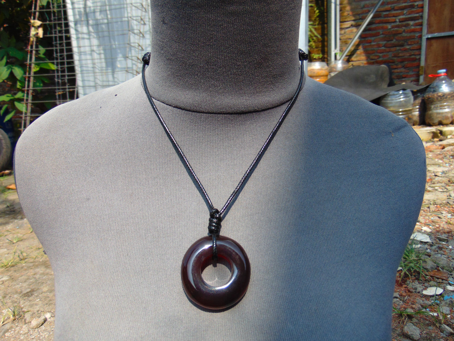 14 gr Donut Pendant Indonesian Crsytal Amber for Healing 26A47