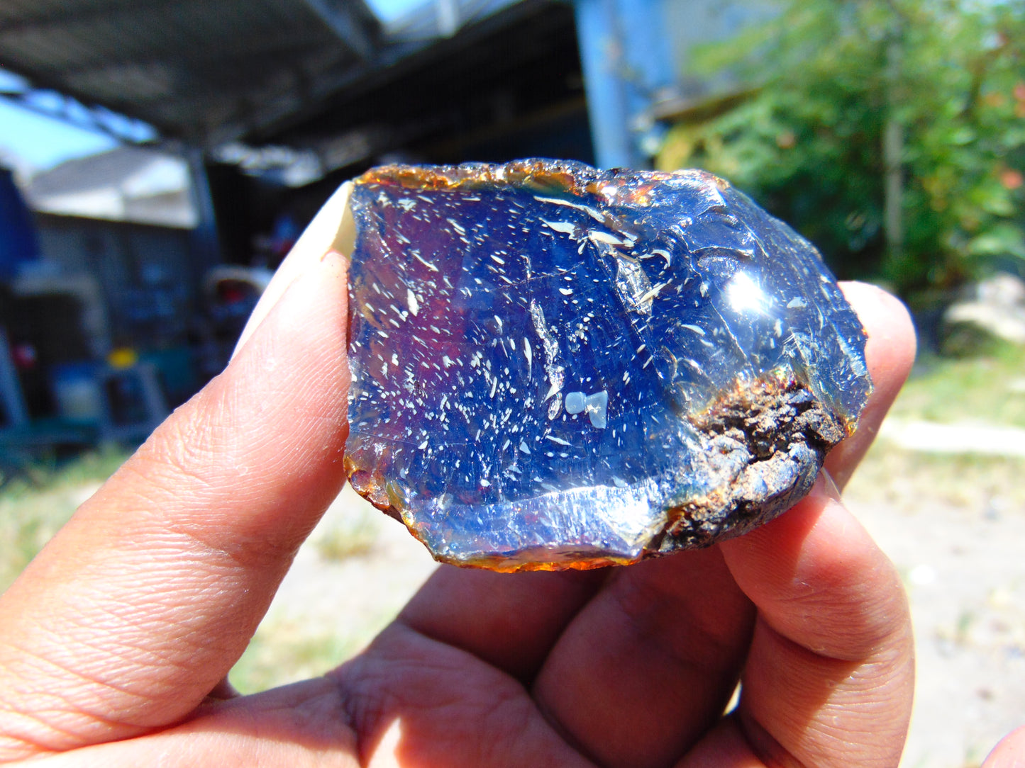 25 gram Rough Raw Indonesian Blue Amber for Healing AGRB71