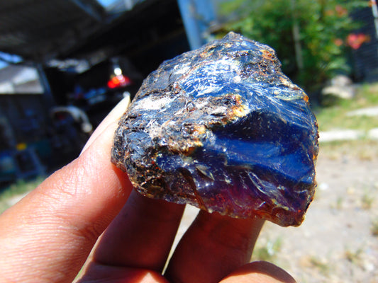 25 gram Rough Raw Indonesian Blue Amber for Healing AGRB71