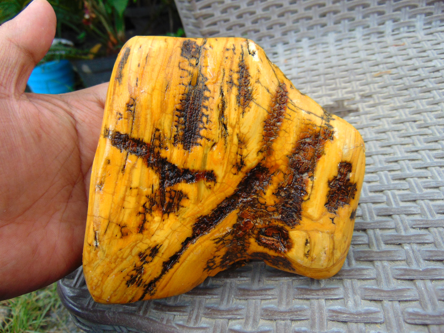 489 Gr Rough 135x120x40mm Polished Indonesian Fragrant Amber for Healing 25K5