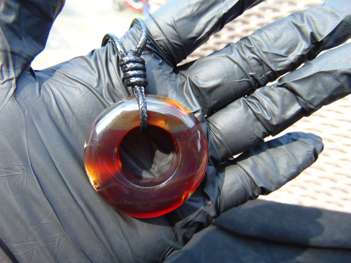 11 gr Ring Pendant Indonesian Red Amber for Healing 26A42