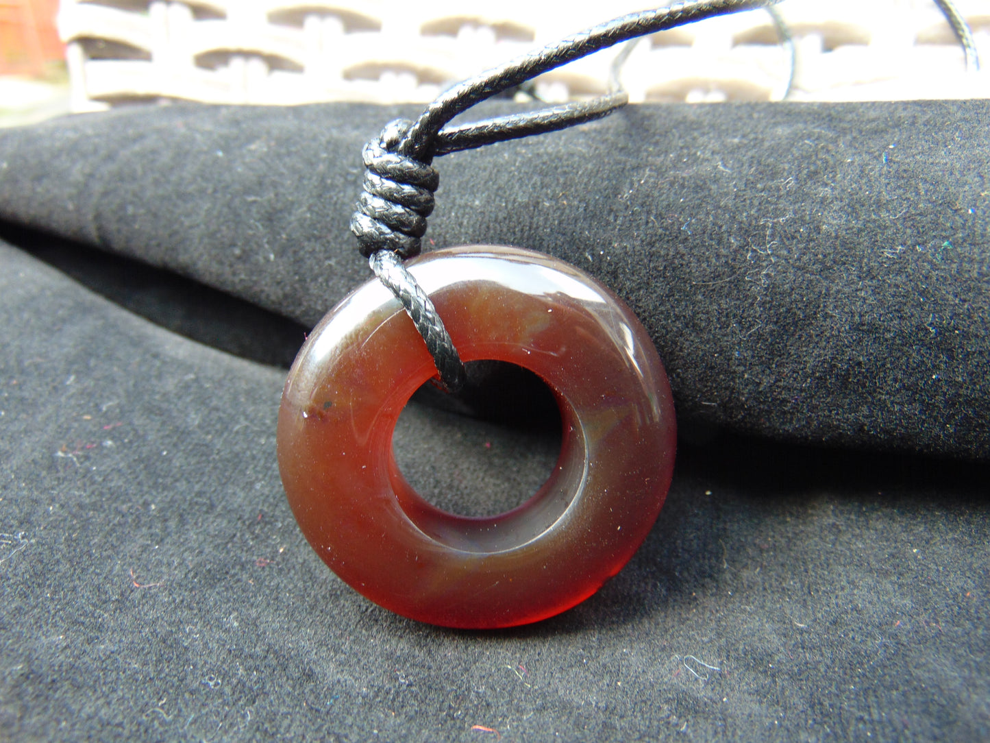 12 gr Donut Pendant Indonesian Crsytal Amber for Healing 26N93