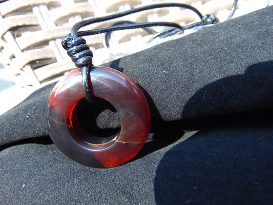 10 gr Donut Pendant Indonesian Crsytal Amber for Healing 26N91
