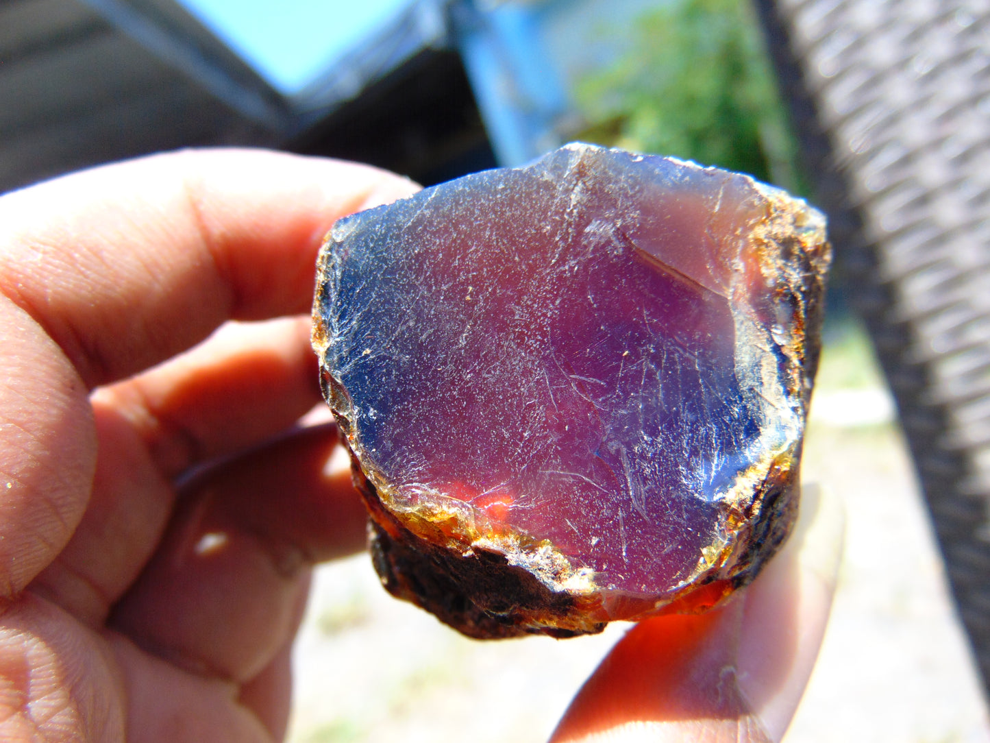 42 gram Rough Raw Indonesian Violet Blue Amber for Healing AGRB56