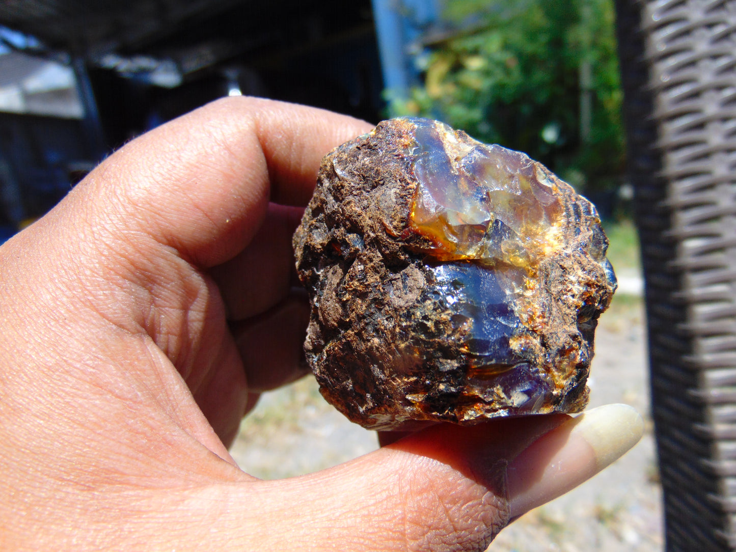 42 gram Rough Raw Indonesian Violet Blue Amber for Healing AGRB56