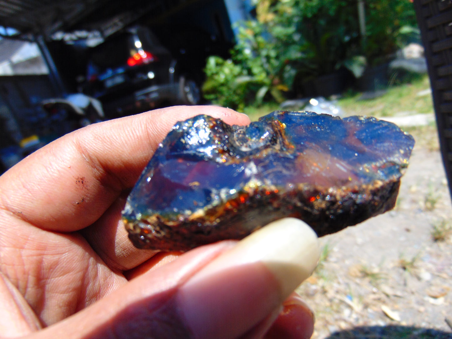 17 gram Rough Raw Indonesian Cystal Blue Amber for Healing AGRB82