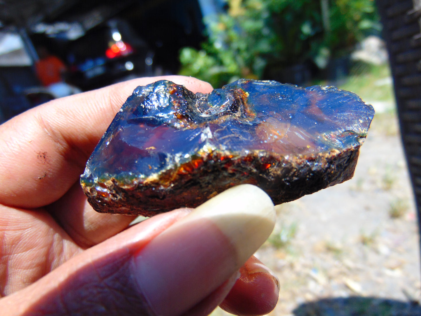 17 gram Rough Raw Indonesian Cystal Blue Amber for Healing AGRB82