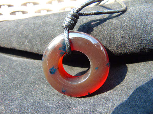 12 gr Donut Pendant Indonesian Crsytal Amber for Healing 26N92