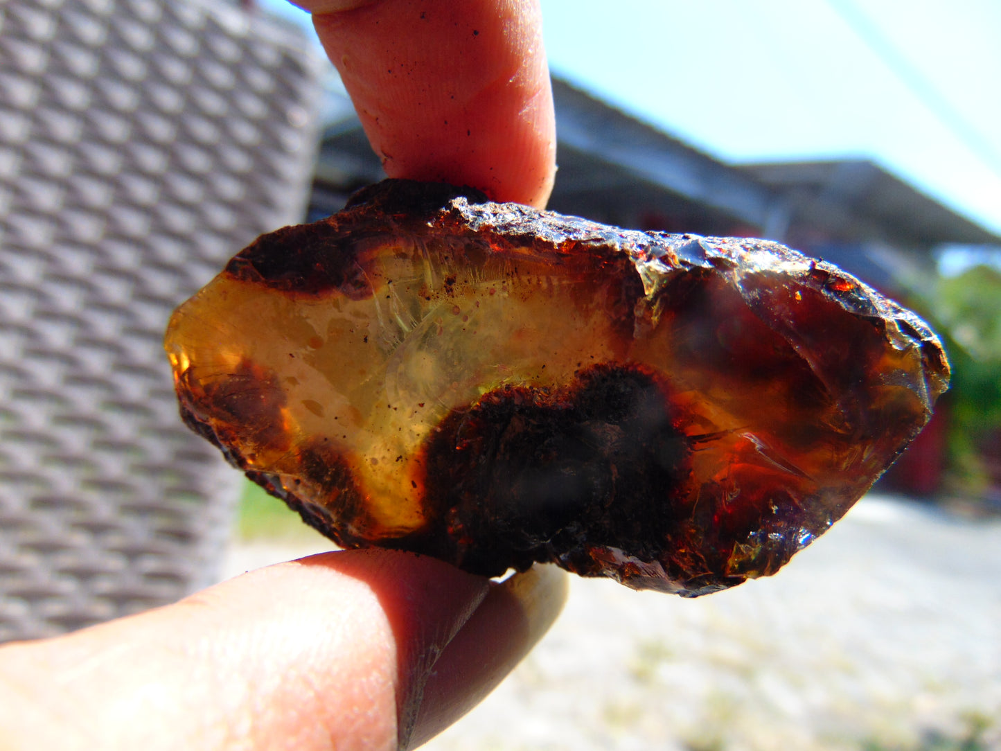 17 gram Rough Raw Indonesian Cystal Blue Amber for Healing AGRB82