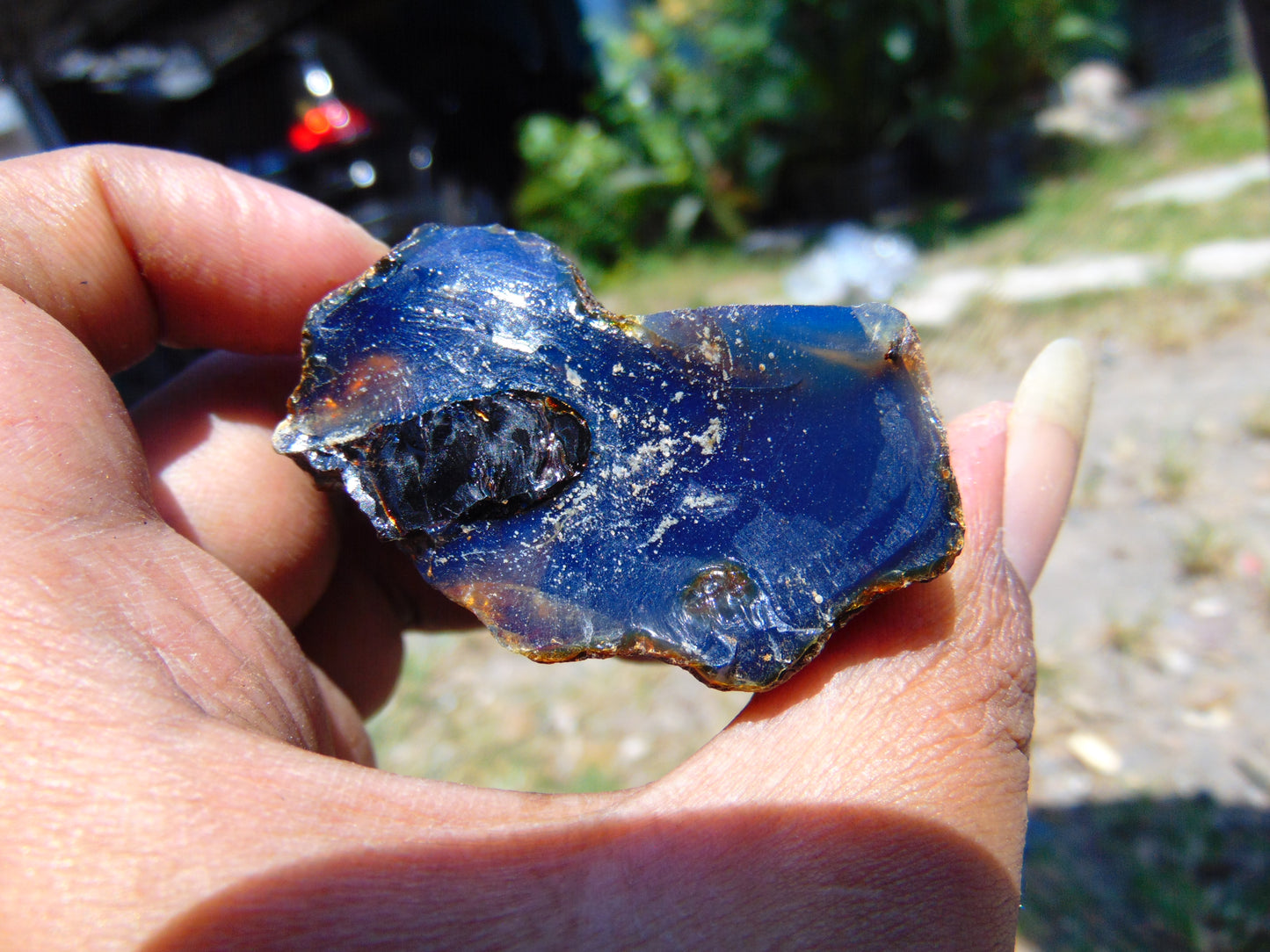 22 gram Rough Raw Indonesian Inclusion Blue Amber for Healing AGRB85