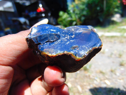 22 gram Rough Raw Indonesian Inclusion Blue Amber for Healing AGRB85