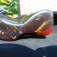 105 gr Calligraphy 2D carving Indonesian Purple Amber for Healing CA6