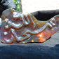 105 gr Calligraphy 2D carving Indonesian Purple Amber for Healing CA6