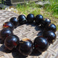 56 gram 12 Beads Mala Bracelet Indonesian Dark Red Amber 20 mm for Healing G20B23