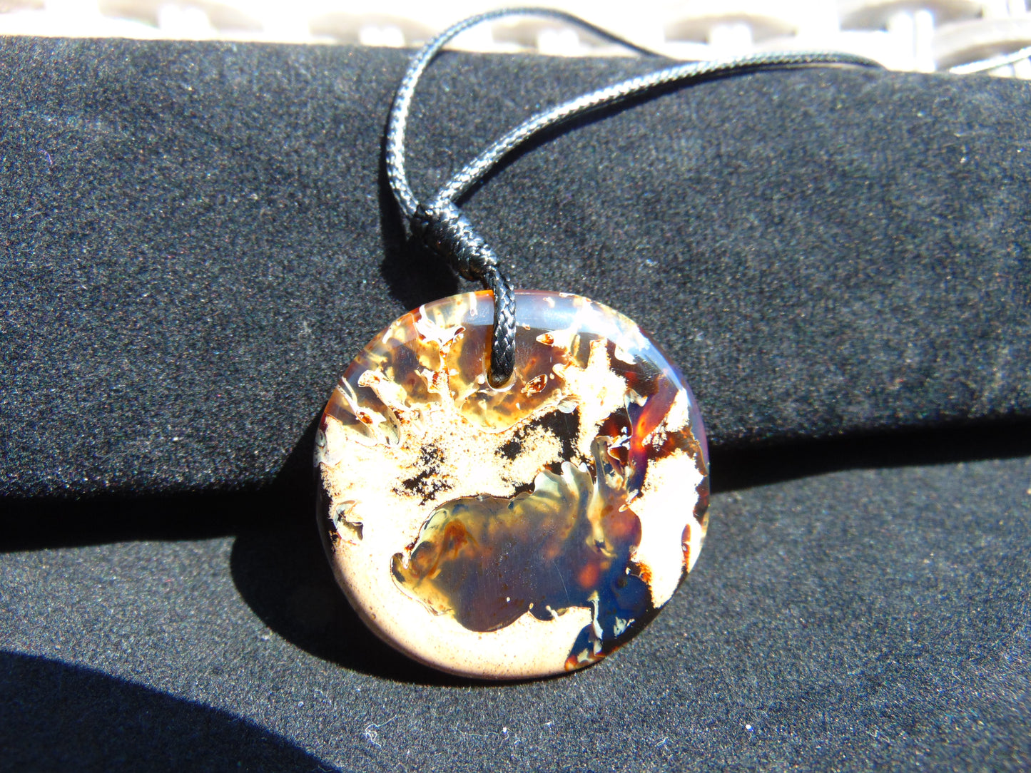 9 gram Chip Pendant Indonesian white Blue Amber for Healing 26A63
