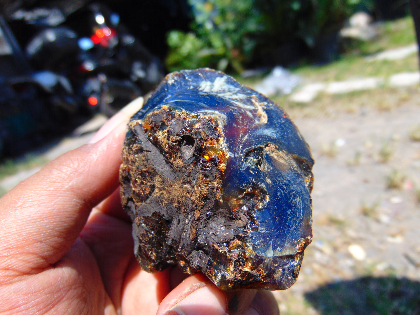 48 gram Rough Raw Indonesian Blue Amber for Healing AGRB74