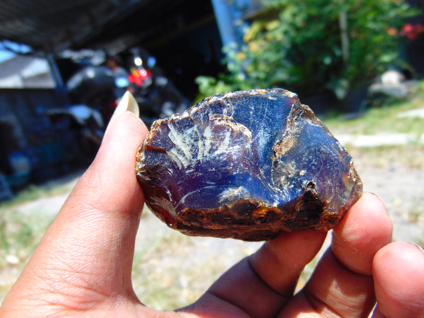 48 gram Rough Raw Indonesian Blue Amber for Healing AGRB74